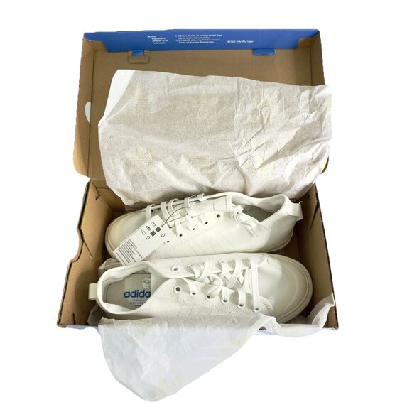 Adidas Nizza RF Men’s Shoes White Gum Canvas Sneakers Size 10 EF1883 - Picture 4 of 8